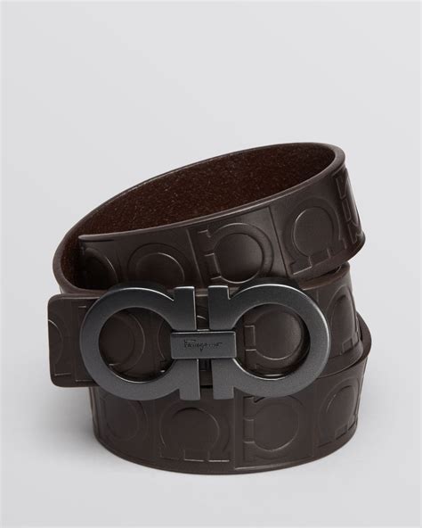 salvatore ferragamo belt men brown